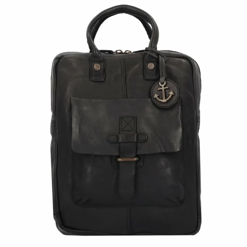 Harbour 2nd Henkeltaschen<Urban Poets Handtasche Leder 23 cm Laptopfach dark ash