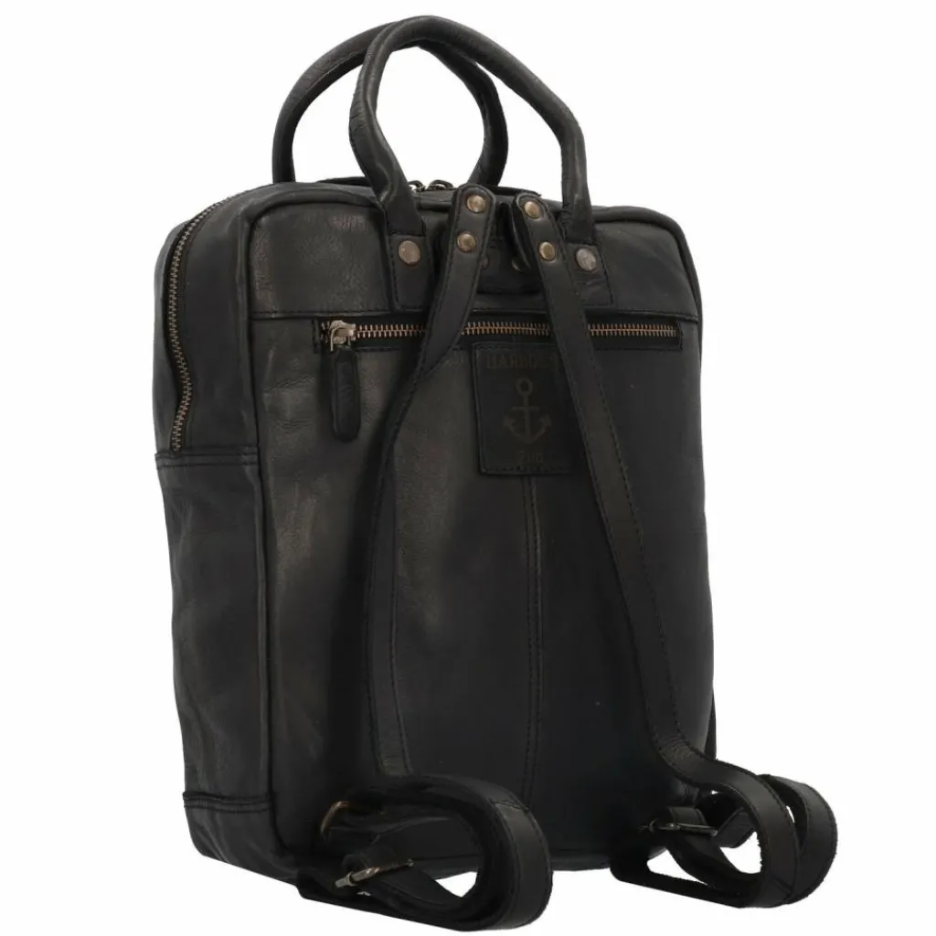 Harbour 2nd Henkeltaschen<Urban Poets Handtasche Leder 23 cm Laptopfach dark ash