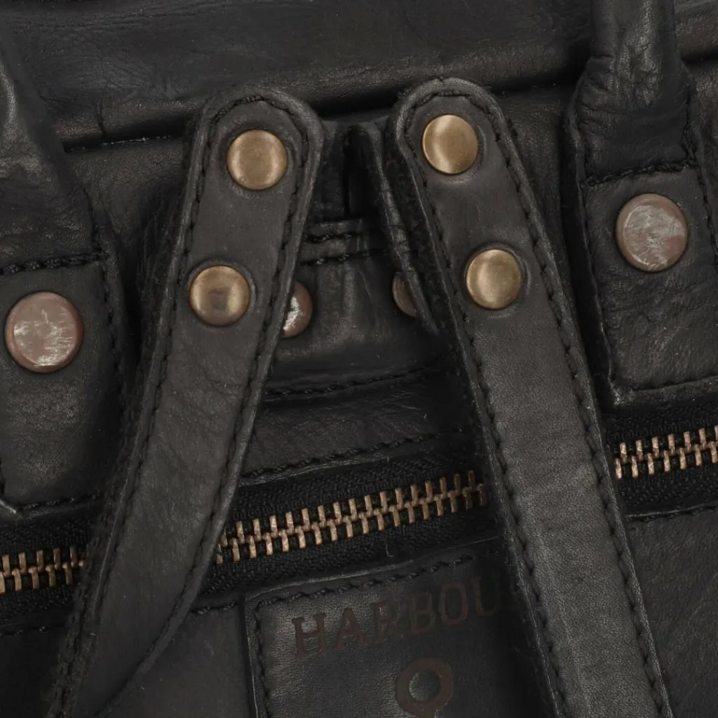 Harbour 2nd Henkeltaschen<Urban Poets Handtasche Leder 23 cm Laptopfach dark ash