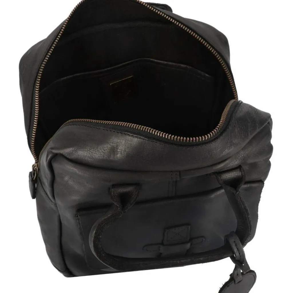 Harbour 2nd Henkeltaschen<Urban Poets Handtasche Leder 23 cm Laptopfach dark ash