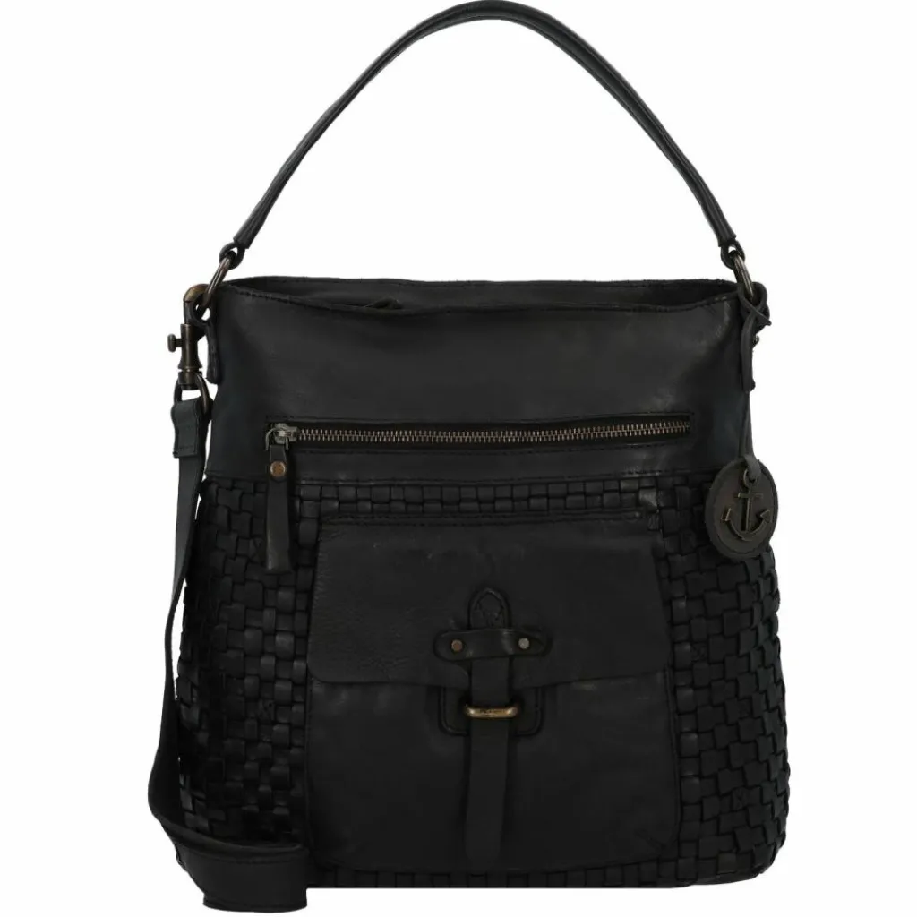 Best Harbour 2nd Urban Poets Iris-Up Schultertasche Leder 33 cm dark ash