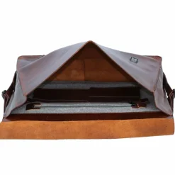 Harold's Messenger Bags|Laptoptaschen<Aberdeen Messenger Leder 40 cm Laptopfach braun