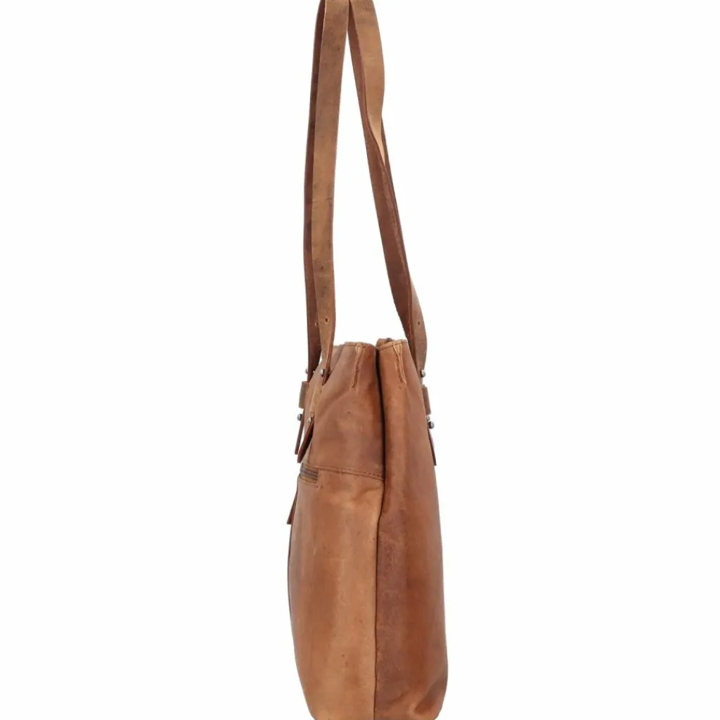 Hot Harold's Antic Schultertasche Leder 29 cm natur
