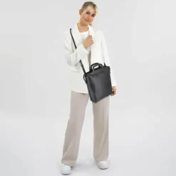 Outlet Harold's Bottle Handtasche Leder 27 cm schwarz