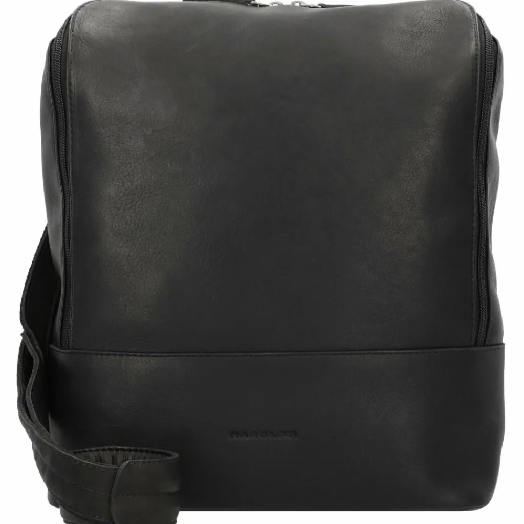 Harold's Lederrucksäcke|Business-Rucksäcke<Campo Rucksack Leder 35 cm Laptopfach schwarz