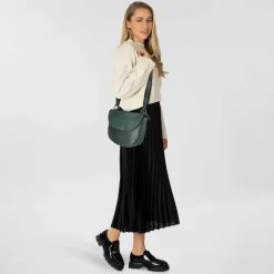 Harold's Schultertaschen<Caugio Schultertasche Leder 30 cm gruen