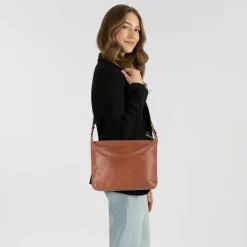 New Harold's Caugio Schultertasche Leder 32 cm cognac