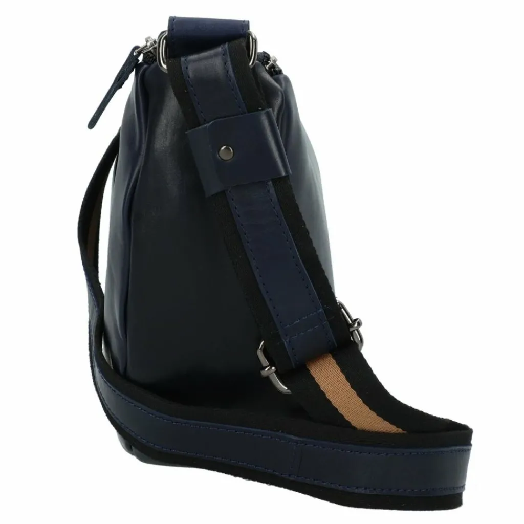 Hot Harold's Caugio Umhängetasche Leder 36 cm dunkelblau