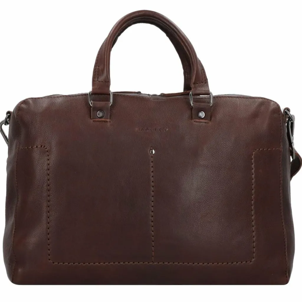 Harold's Laptoptaschen|Aktentaschen<Chaugio Aktentasche Leder 41 cm Laptopfach braun