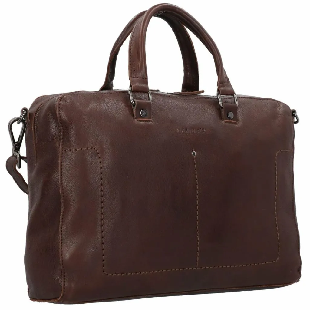 Harold's Laptoptaschen|Aktentaschen<Chaugio Aktentasche Leder 41 cm Laptopfach braun