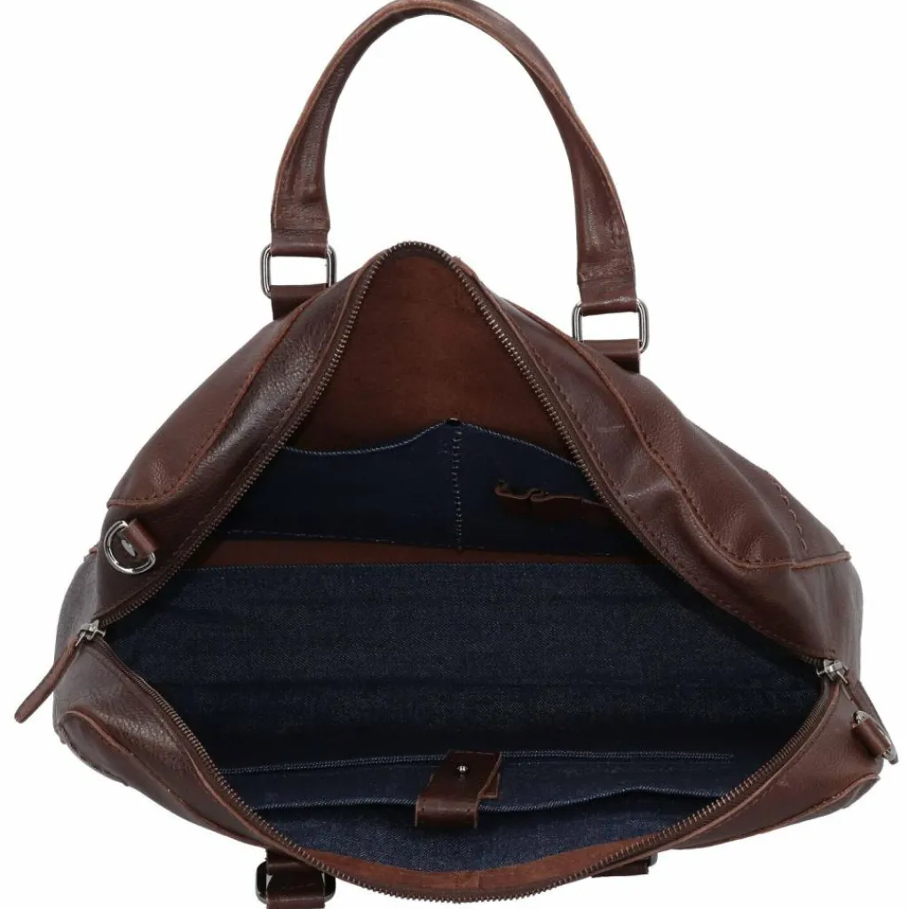 Harold's Laptoptaschen|Aktentaschen<Chaugio Aktentasche Leder 41 cm Laptopfach braun
