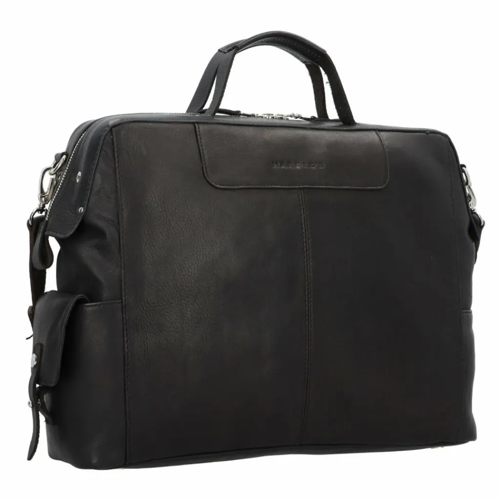 Harold's Aktentaschen<Country Aktentasche Leder 35 cm schwarz