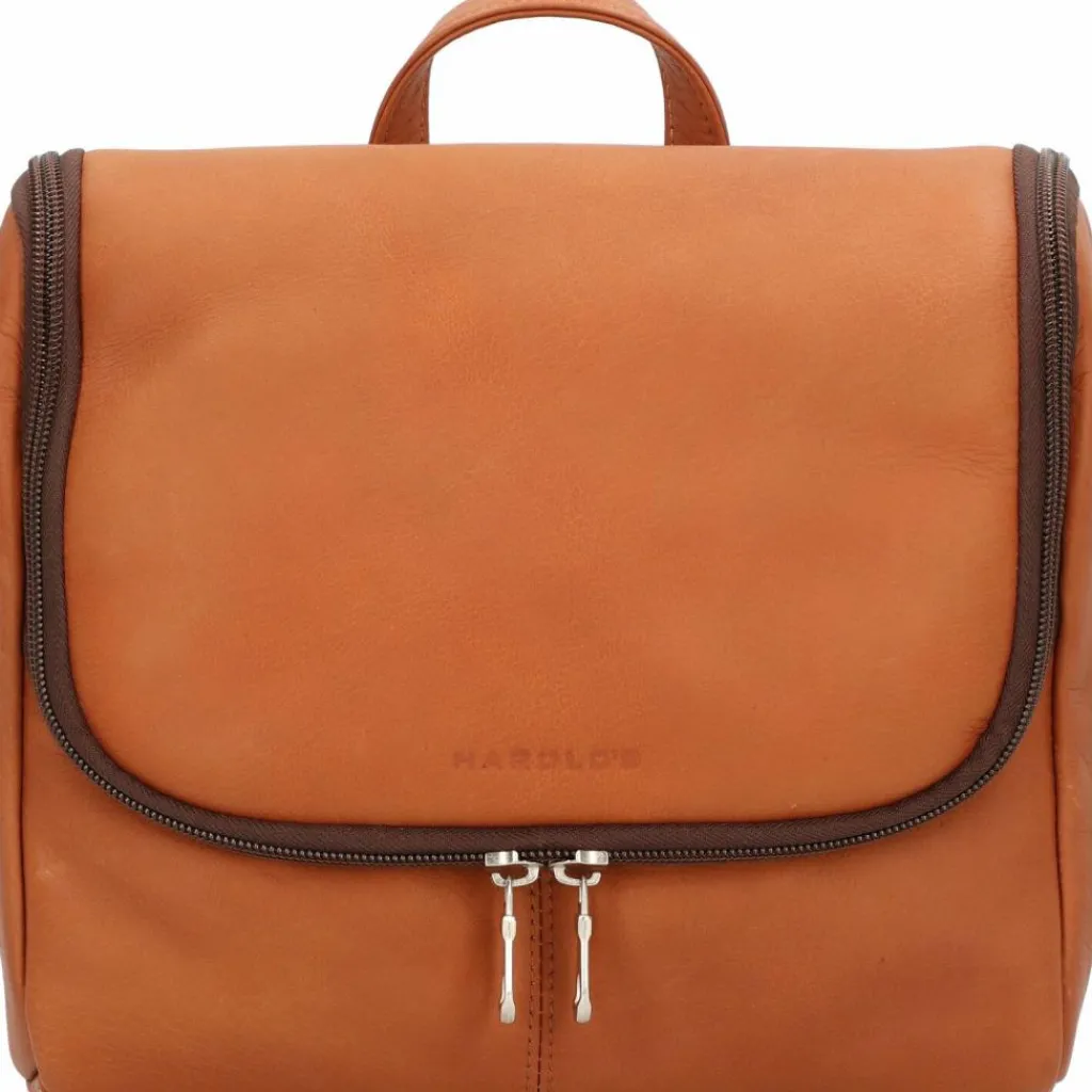 Hot Harold's Country Kulturbeutel Leder 25 cm cognac