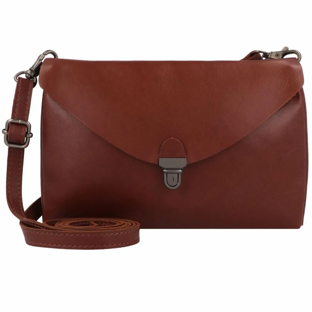 Hot Harold's Fold Umhängetasche Leder 20 cm cognac