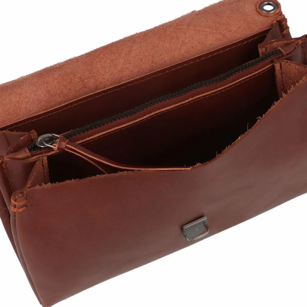 Hot Harold's Fold Umhängetasche Leder 20 cm cognac