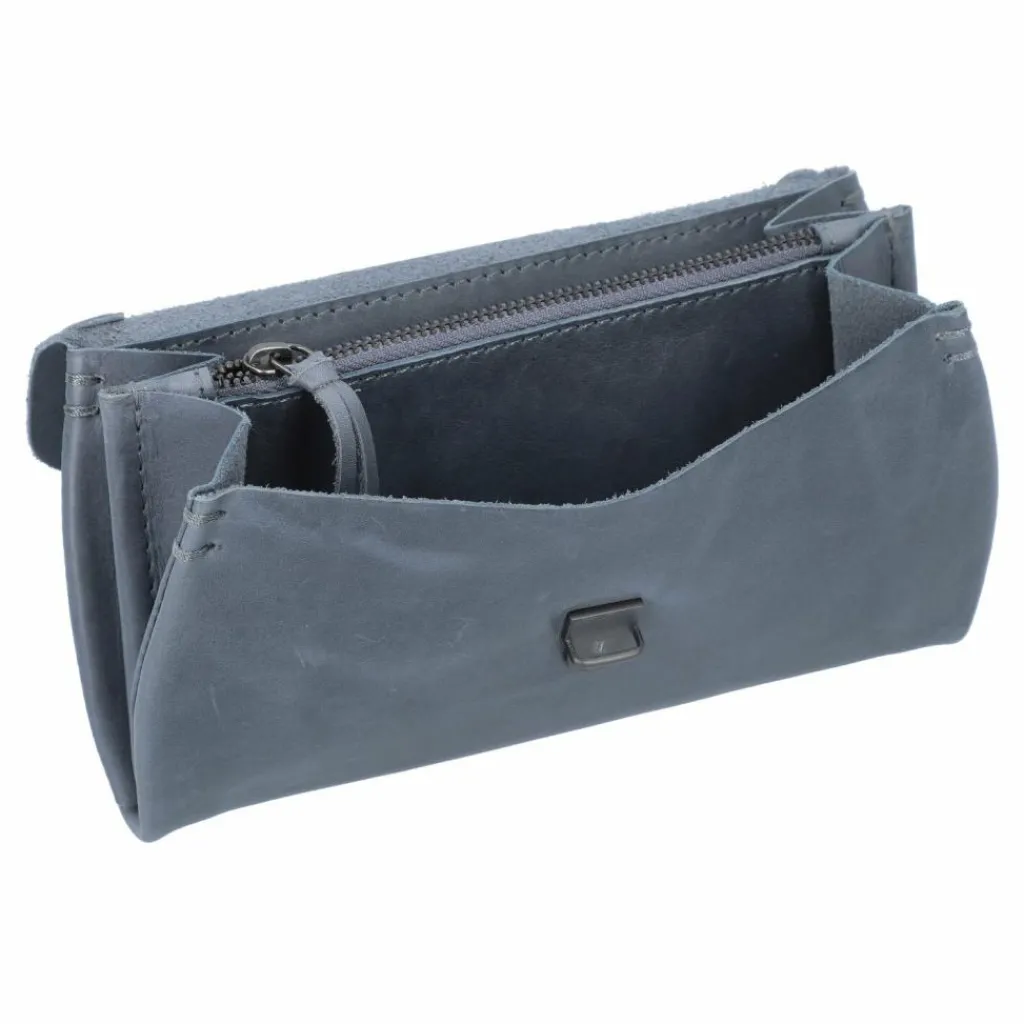 Hot Harold's Fold Umhängetasche Leder 19 cm blau