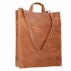 Harold's Shopper|Henkeltaschen<Paperbag Shopper Tasche Leder 33 cm cognac