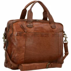 New Harold's Saddle Aktentasche Leder 41 cm Laptopfach cognac