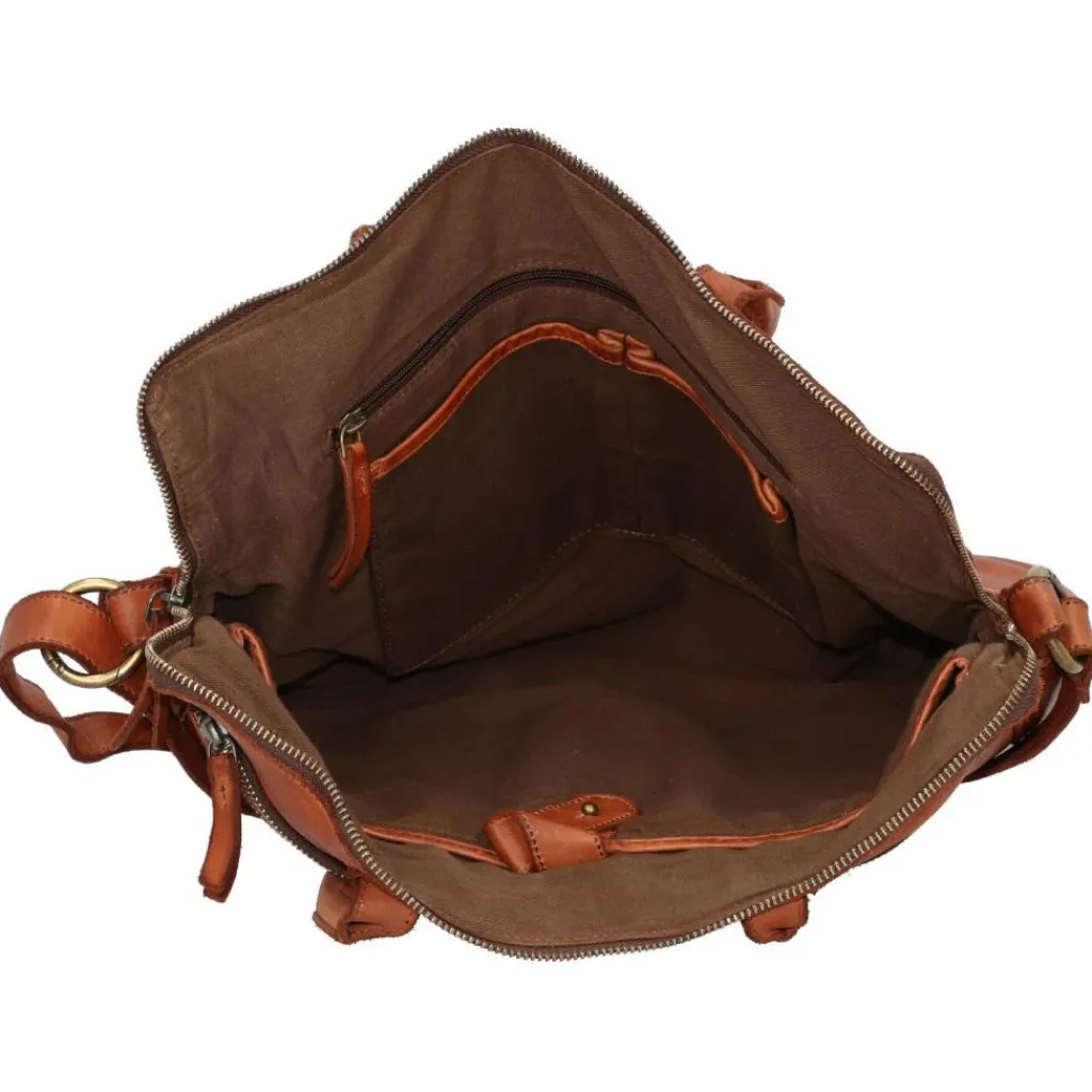 New Harold's Submarine Handtasche Leder 38 cm Laptopfach cognac