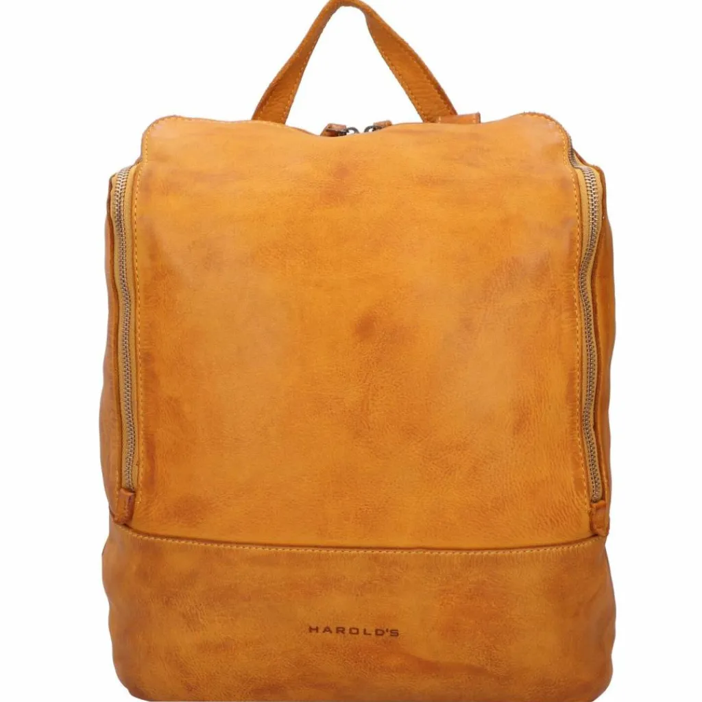Harold's Lederrucksäcke|Daypacks<Submarine Rucksack Leder 32 cm Laptopfach gelbg