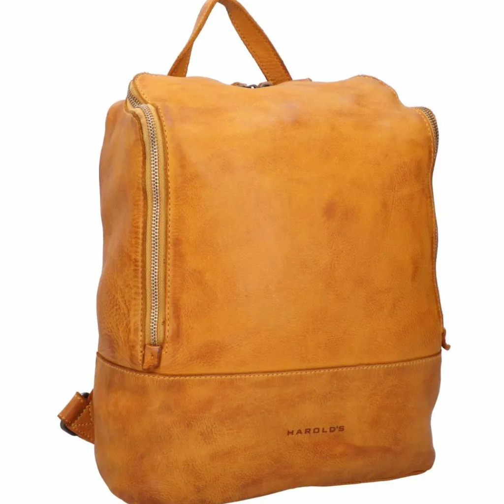 Harold's Lederrucksäcke|Daypacks<Submarine Rucksack Leder 32 cm Laptopfach gelbg