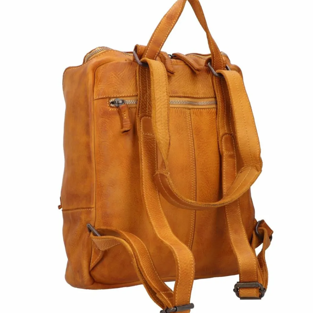 Harold's Lederrucksäcke|Daypacks<Submarine Rucksack Leder 32 cm Laptopfach gelbg