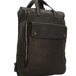 Harold's Submarine Rucksack Leder 37 cm Laptopfach schwarz