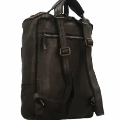 Harold's Submarine Rucksack Leder 37 cm Laptopfach schwarz