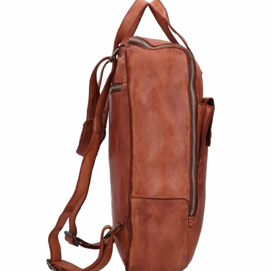 Harold's Lederrucksäcke|Business-Rucksäcke<Submarine Rucksack Leder 37 cm Laptopfach cognac