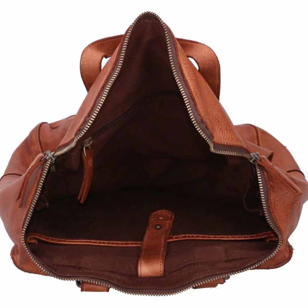 Harold's Lederrucksäcke|Business-Rucksäcke<Submarine Rucksack Leder 37 cm Laptopfach cognac