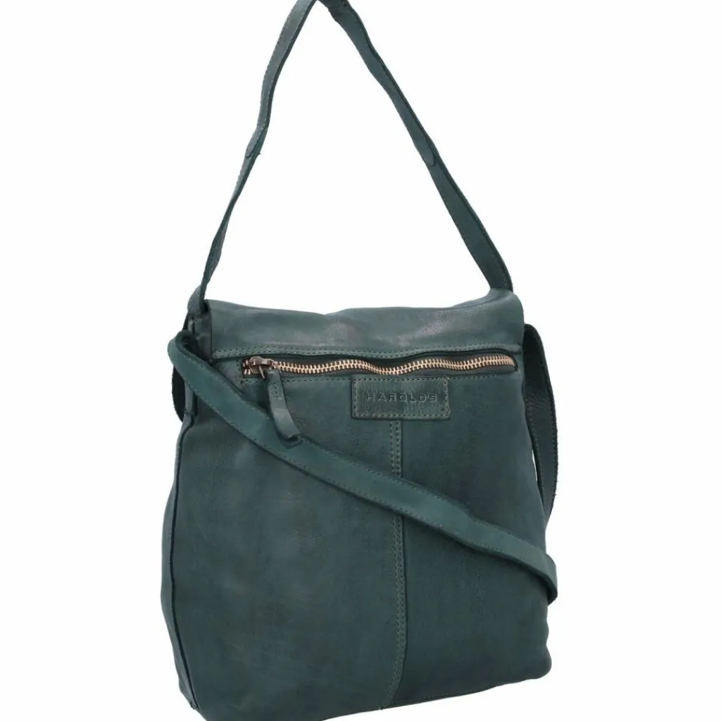 Harold's Schultertaschen<Submarine Schultertasche Leder 22 cm grün
