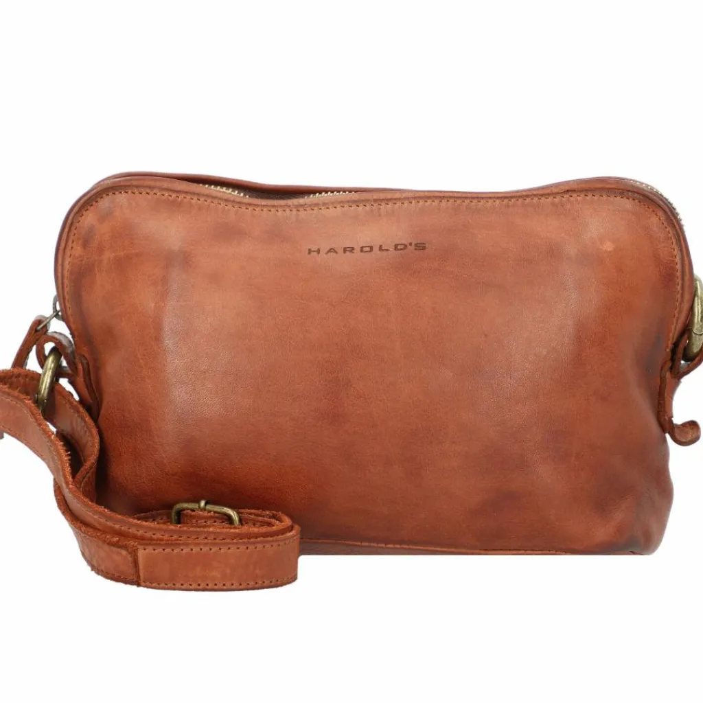 New Harold's Submarine Umhängetasche Leder 26 cm cognac