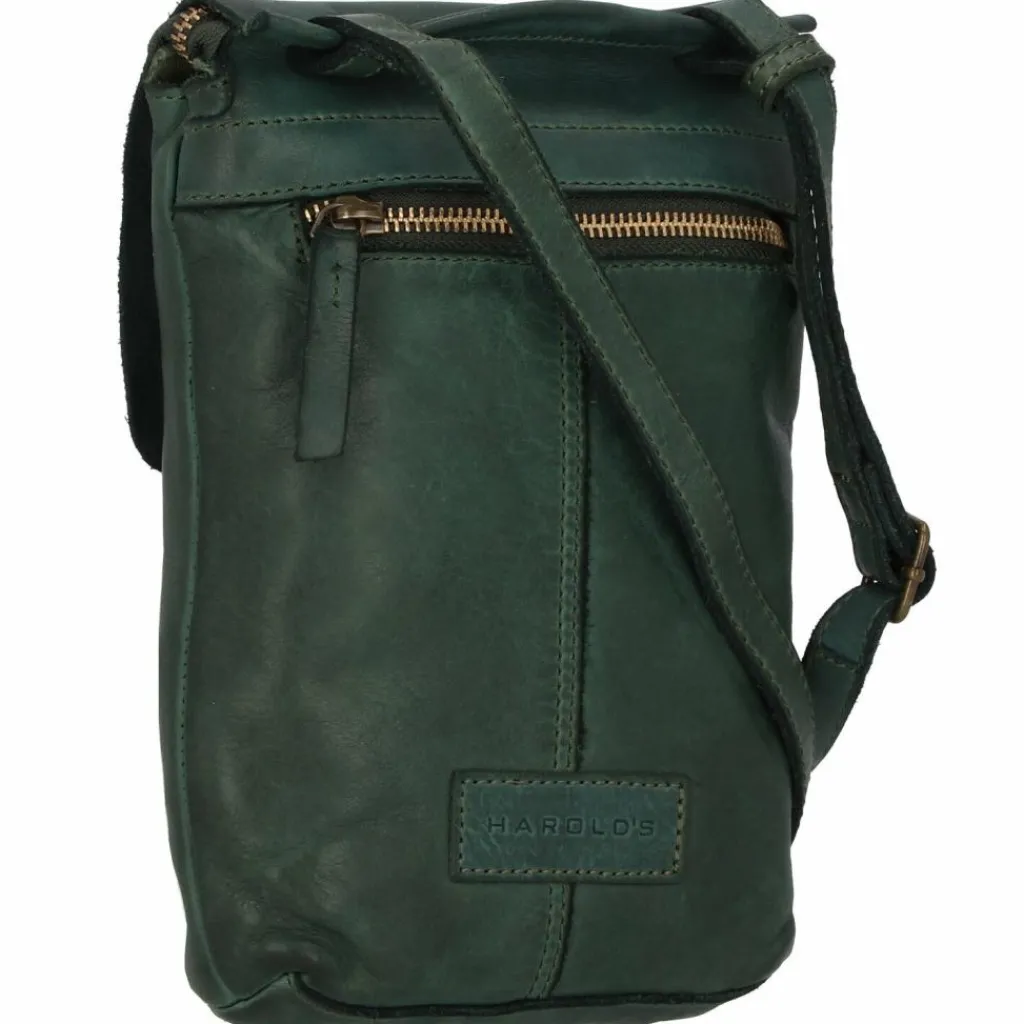Harold's Umhängetaschen<Submarine Umhängetasche Leder 15 cm grün