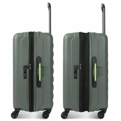 Outlet Hedgren Comby Grip M Exp 4 Rollen Trolley 65 cm mit Dehnfalte olive