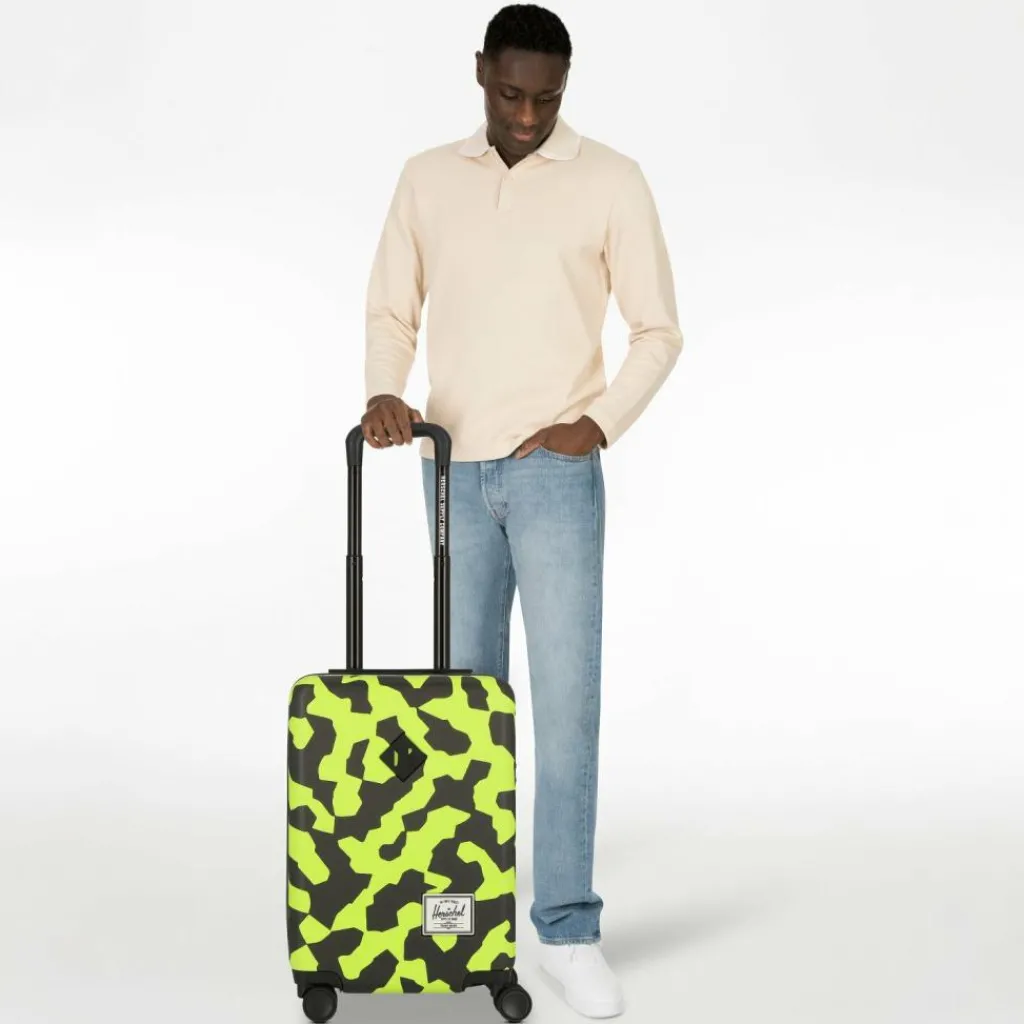 New Herschel Heritage 4 Rollen Kabinentrolley XS 50 cm shadow pixel lime punch