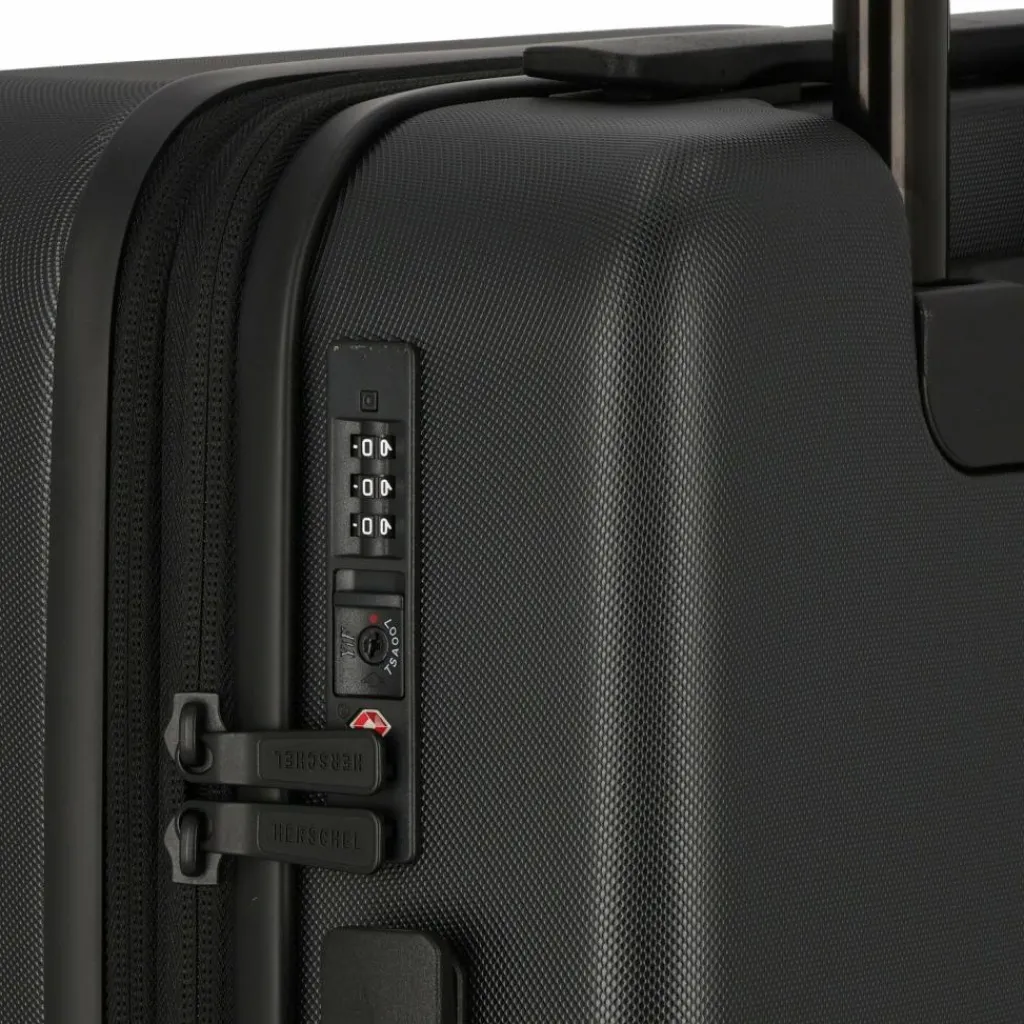 Outlet Herschel Heritage 4 Rollen Kabinentrolley 54 cm mit Dehnfalte black