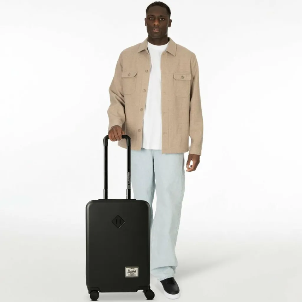 Clearance Herschel Heritage 4 Rollen Kabinentrolley 54 cm black