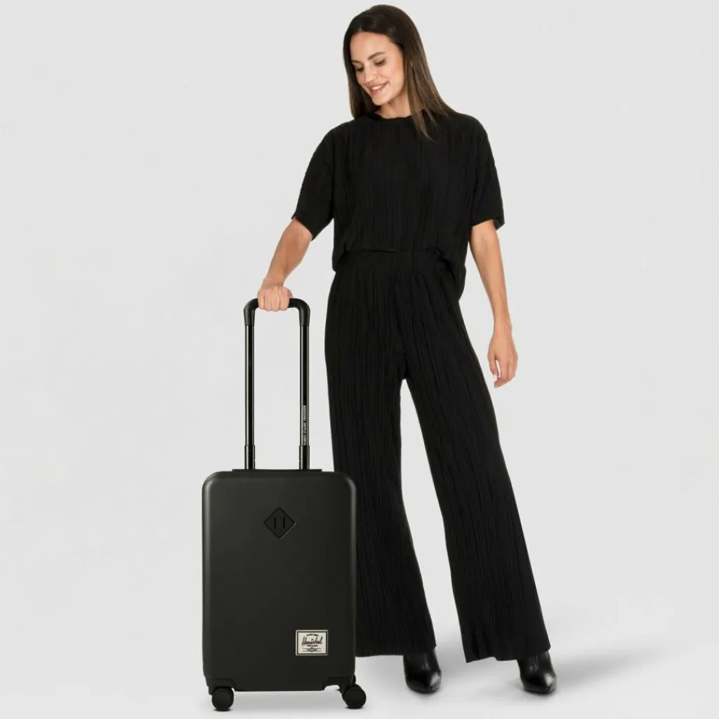 Clearance Herschel Heritage 4 Rollen Kabinentrolley 54 cm black