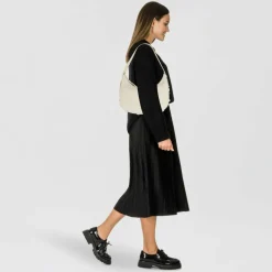 Hey Marly Henkeltaschen|Schultertaschen<Lifetime Sister Schultertasche M Leder 35 cm crema