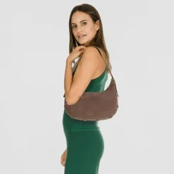 Online Hey Marly Lifetime Sister Suede Schultertasche M Leder 35.5 cm mocha