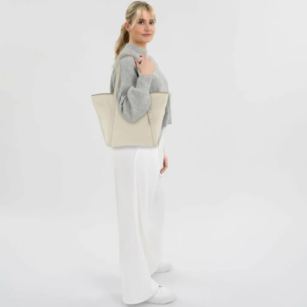 Outlet Hey Marly Pretty Wonder Nylon Shopper Tasche M 50 cm crema