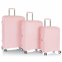 Clearance Heys AirLite 4 Rollen Kofferset 3-teilig mit Dehnfalte blush