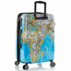 Heys Koffersets 3-Teilig|Koffersets Als Hartgepäck<Black Camo 4 Rollen Kofferset 3-teilig mit Dehnfalte world map