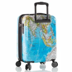 Heys Hartgepäck Kabinengepäck|4-Rollen Kabinentrolleys<Black Camo 4 Rollen Kabinentrolley S 53 cm mit Dehnfalte world map