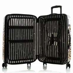 New Heys Black Camo 4 Rollen Trolley M 66 cm mit Dehnfalte brown leopard