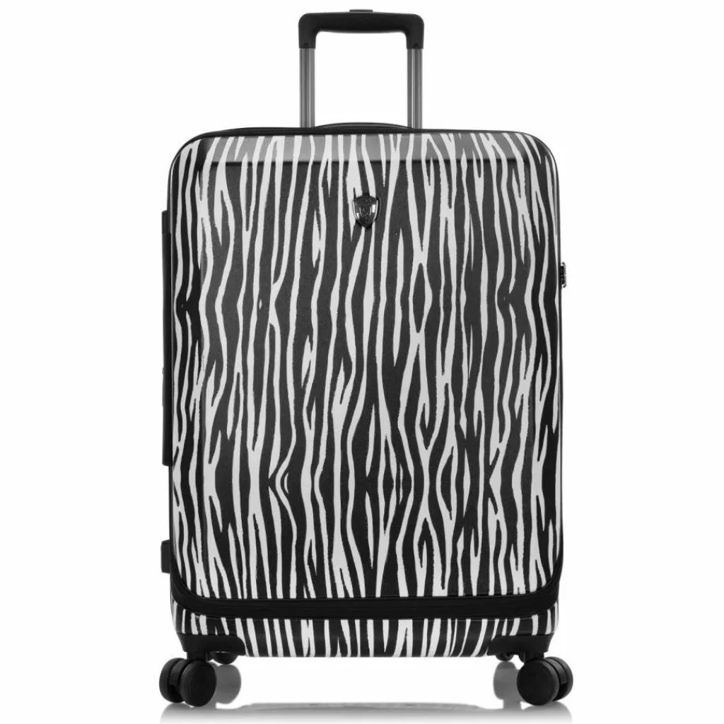 Hot Heys EZ Fashion 4 Rollen Trolley M 66 cm mit Dehnfalte zebra