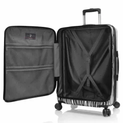 Hot Heys EZ Fashion 4 Rollen Trolley M 66 cm mit Dehnfalte zebra
