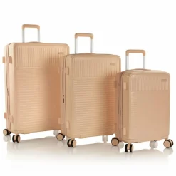 Clearance Heys Pastel 4 Rollen Kofferset 3-teilig mit Dehnfalte nude