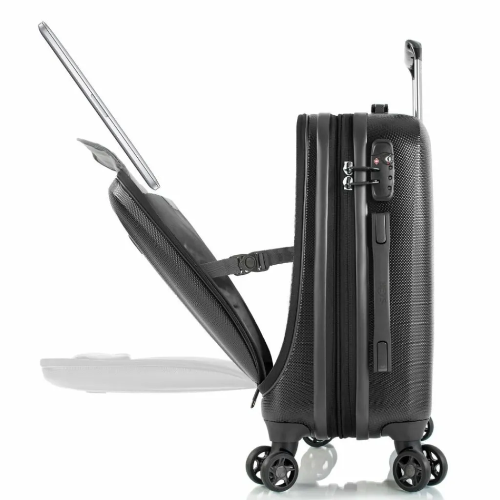 Heys Vantage 4 Rollen Kabinentrolley S 55 cm mit Dehnfalte black