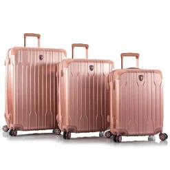 Outlet Heys Xtrak 4 Rollen Kofferset 3-teilig mit Dehnfalte rose gold